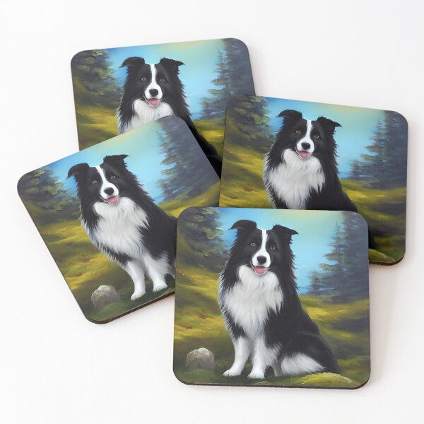 Item preview, Duke Border Collie Dog Pet Portrait Poster Print Wall Art Painting Home Office Decor designed and sold by William A. McCarthy.