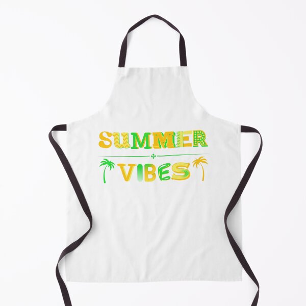 Item preview, Summer Vibes lettering with palm trees in yellow green designed and sold by ArtDesign by KBK.