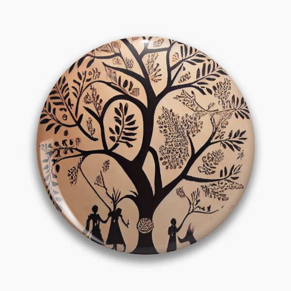 Artikelvorschau, Warli-Baum entworfen und verkauft von Banded-Canyon.