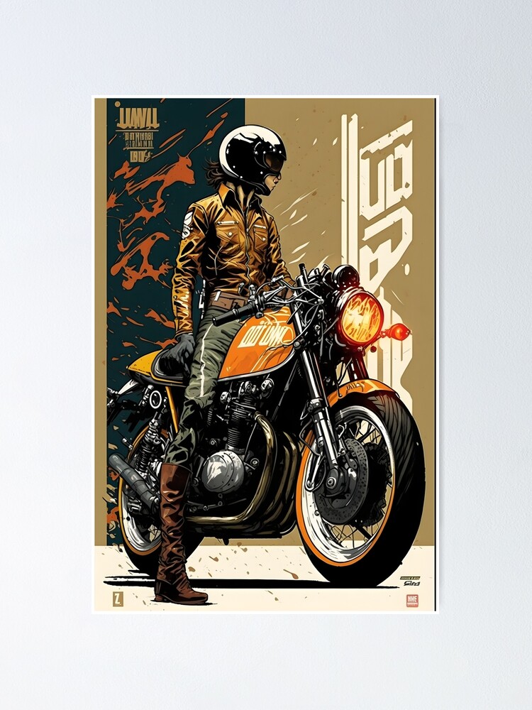 Comic Book Cafe Racer | Poster