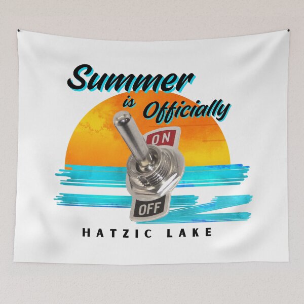 Item preview, Summer is On Hatzic Lake Water Ski Slalom Skier Boating Pontoon Boat designed and sold by HatzicTshirts.