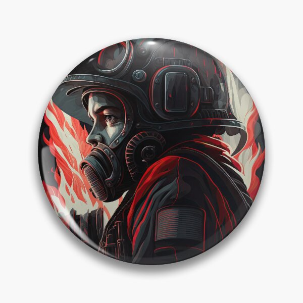 Item preview, "I Fight What You Fear" Firefighter Side Profile T-Shirt designed and sold by francodelgrando.