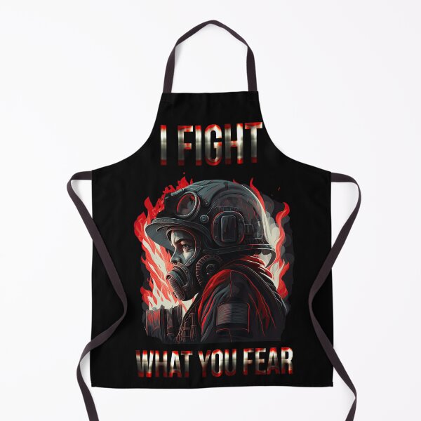 Item preview, "I Fight What You Fear" Firefighter Side Profile T-Shirt designed and sold by francodelgrando.