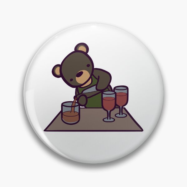 Item preview, Cute Cartoon Bear Bartender designed and sold by ThumboArtBumbo.