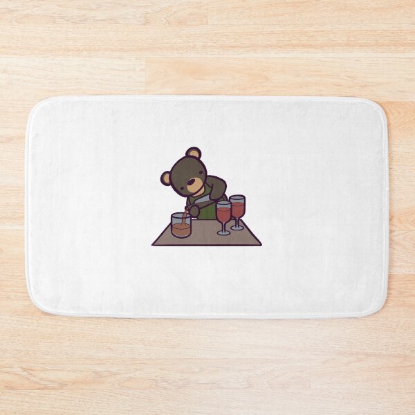 Item preview, Cute Cartoon Bear Bartender designed and sold by ThumboArtBumbo.
