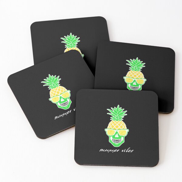 Item preview, Summer vibes lettering with face pineapple designed and sold by ArtDesign by KBK.