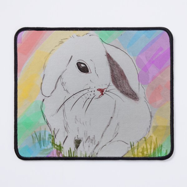 Item preview, White Bunny Rainbow Background designed and sold by EtegamiJourney.