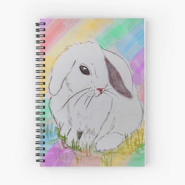Item preview, White Bunny Rainbow Background designed and sold by EtegamiJourney.