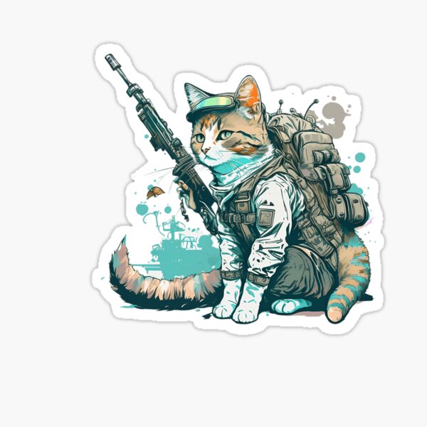 Tactical Battle Cat 2.0 Sticker – Battle Cat Co.