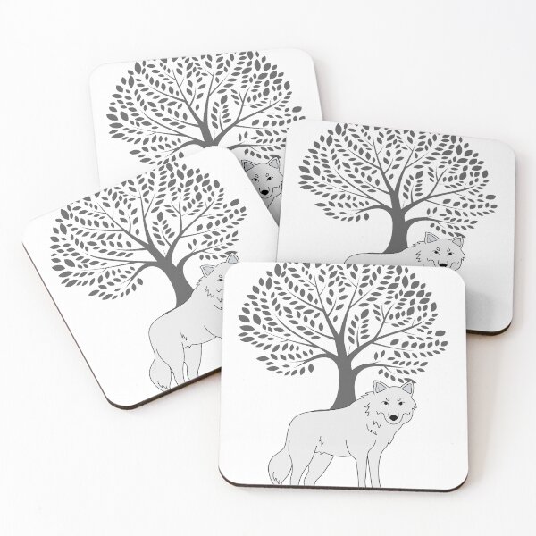 Item preview,  My white fox under the tree design designed and sold by RRGCREATION.