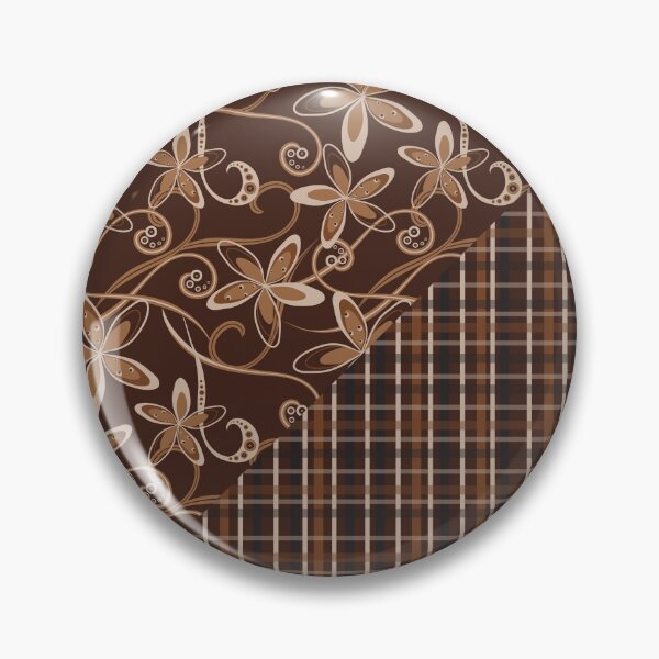Item preview, Earth Tone Floral and Plaid designed and sold by ChantalDesign.