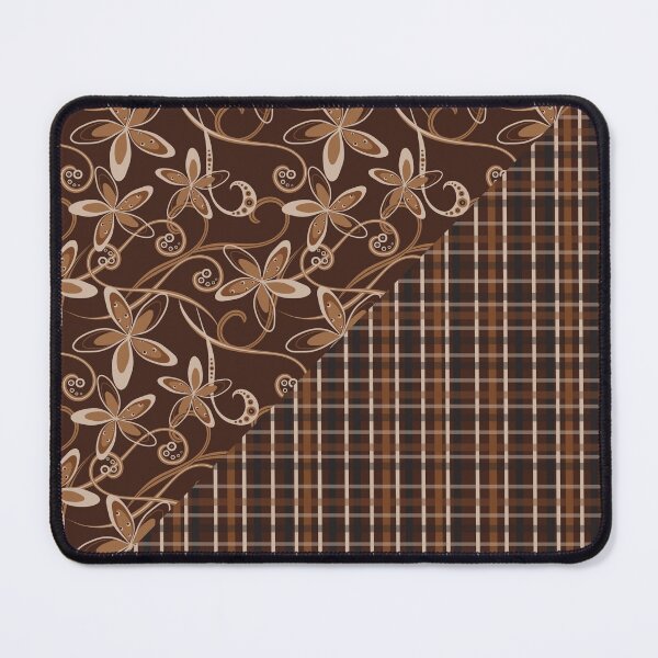 Item preview, Earth Tone Floral and Plaid designed and sold by ChantalDesign.