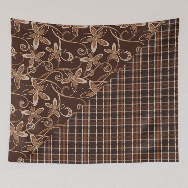 Item preview, Earth Tone Floral and Plaid designed and sold by ChantalDesign.