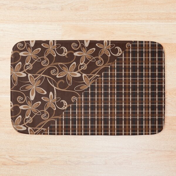 Item preview, Earth Tone Floral and Plaid designed and sold by ChantalDesign.