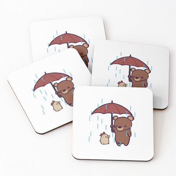 Item preview, Drizzly Bear With a Cute Cartoon Animal Friend designed and sold by ThumboArtBumbo.