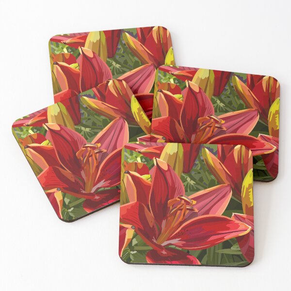 Item preview, Red Blooming Flowers designed and sold by Design-Leaf.