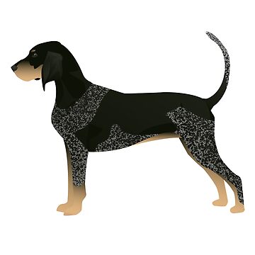 Artwork thumbnail, Bluetick Coonhound Basic Breed Silhouette Illustration by TriPodDogDesign