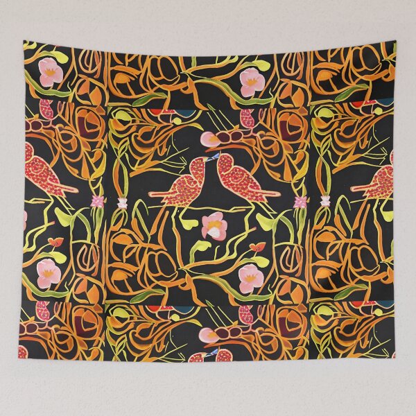 Item preview, Textile Batik Pattern with Floral and Bird Motifs 20 designed and sold by marunoens01.