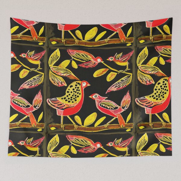 Item preview, Textile Batik Pattern with Floral and Bird Motifs 22 designed and sold by marunoens01.