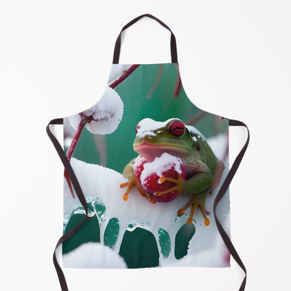 Item preview, Frog with a berry in the snow designed and sold by ANVivid.
