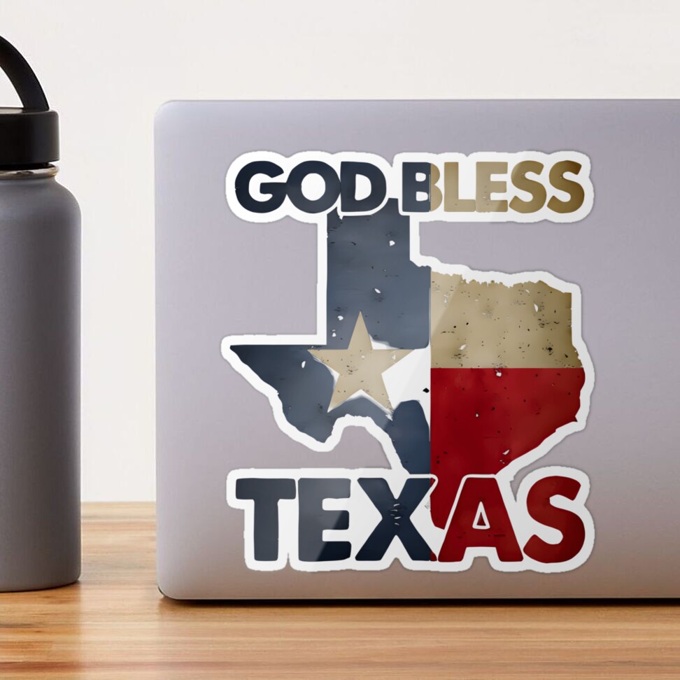 Texas & God bless texas Sticker for Sale by Hussein000000 | Redbubble