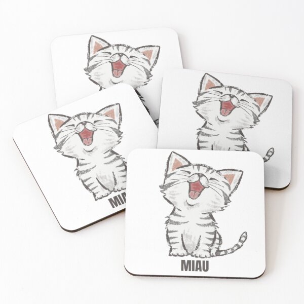 Item preview, Copy of Miau - Cute White Cat Miau designed and sold by funkyfreshfinds.