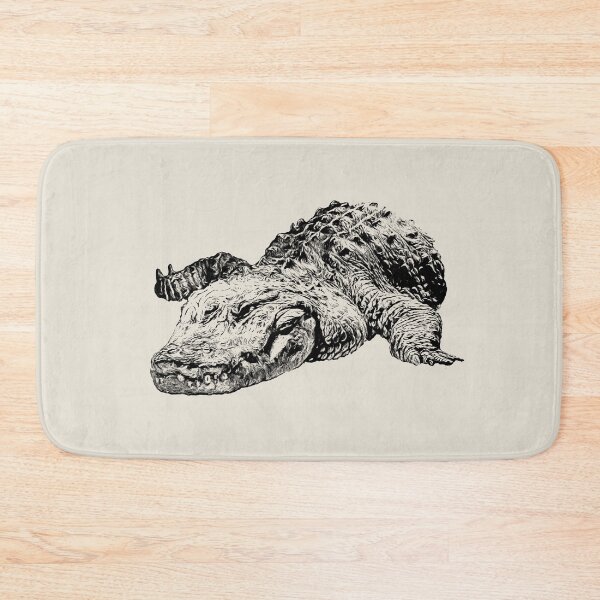 Wild Animal Crocodile Alligator Bath Rugs Absorbent Non Slip Door