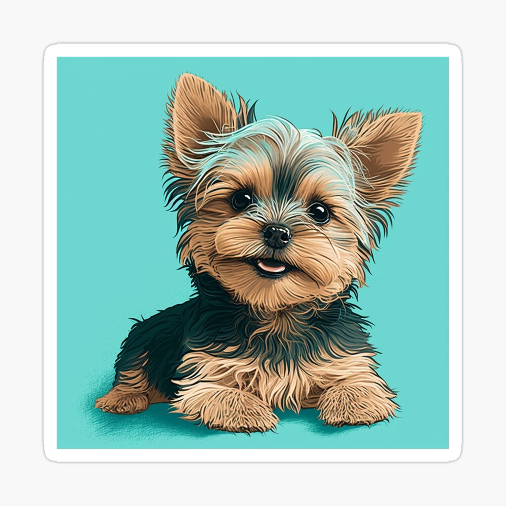 Cute and Playful Yorkie Puppy Drawing - Perfect for Dog Lovers ...