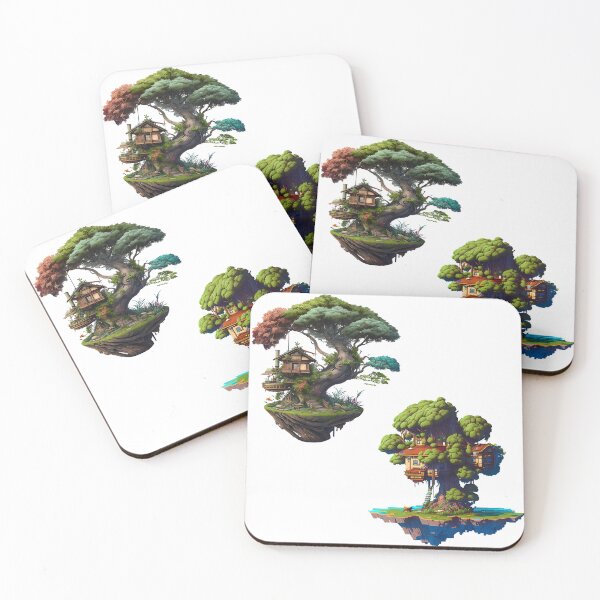 Item preview, Bonsai tree house sticker pack design in watercolour  designed and sold by Branjos.