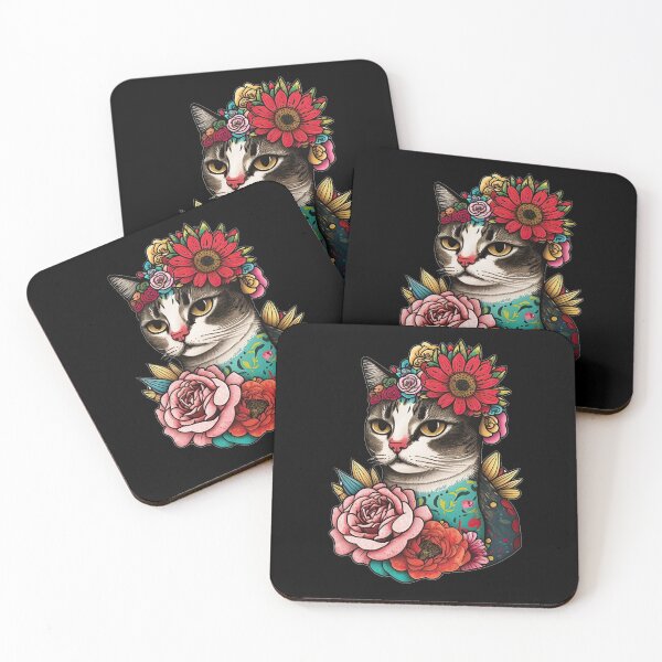 Item preview, Frida Kahlo Cat designed and sold by StudioMana.