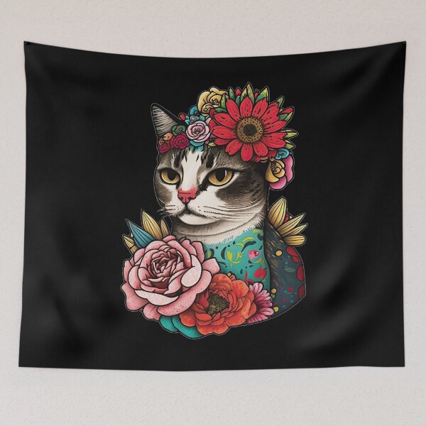 Item preview, Frida Kahlo Cat designed and sold by StudioMana.