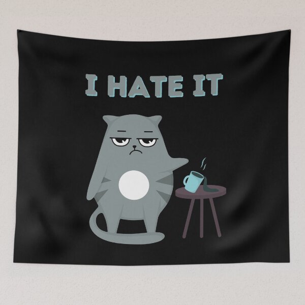 Item preview, Funny lazy bored cat love to hate everything funny cat gifts  designed and sold by VectorPower.