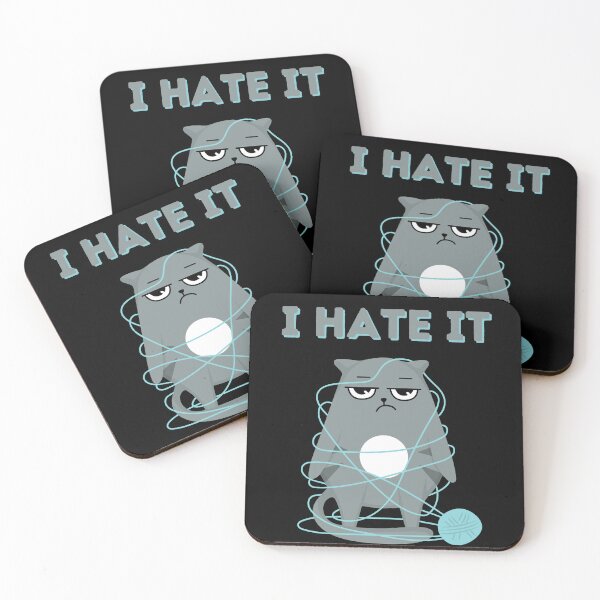 Item preview, Funny lazy bored cat love to hate everything funny cat gifts designed and sold by VectorPower.