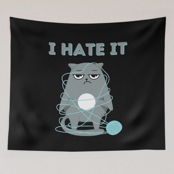 Item preview, Funny lazy bored cat love to hate everything funny cat gifts designed and sold by VectorPower.