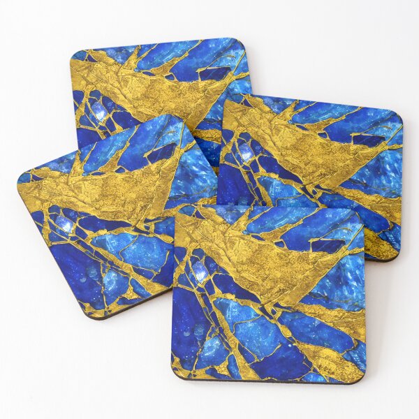 Item preview, Lapis Lazuli Inspired Design With A Touch Of Gold (03) designed and sold by DEBPIX.