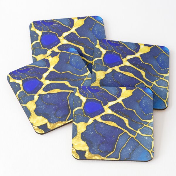 Item preview, Azurite Inspired Design With A Touch Of Gold (02) designed and sold by DEBPIX.