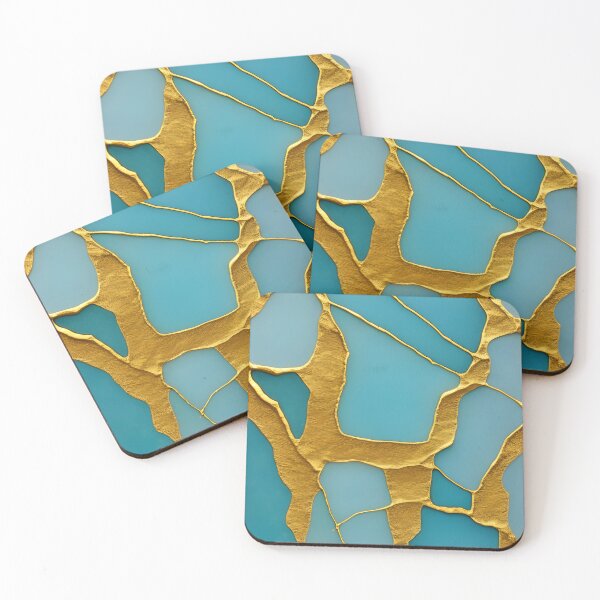 Item preview, Aquamarine Inspired Design With A Touch Of Gold (01) designed and sold by DEBPIX.