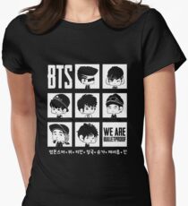 BTS WE ARE BULLETPROOF Chibi Women's Fitted T-Shirt