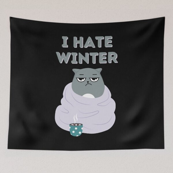 Item preview, Funny lazy bored cat love to hate everything i hate winter funny cat gifts designed and sold by VectorPower.