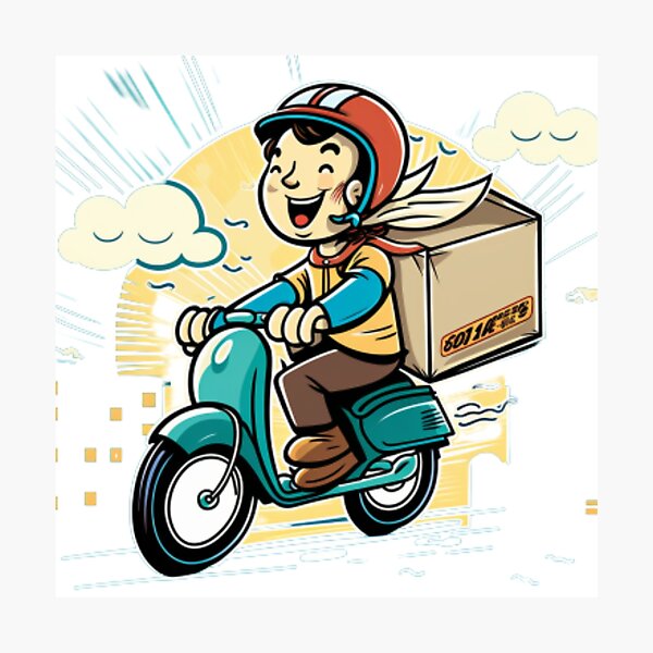 Item preview, happy delivery boy designed and sold by dygo1986.