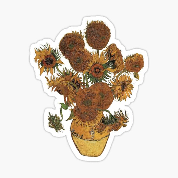 Item preview, Van Gogh Sun Flowers Grunge designed and sold by DesignsByDebQ.