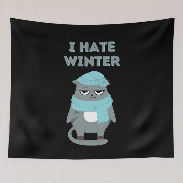 Item preview, Funny lazy bored cat love to hate everything i hate winter funny cat gifts designed and sold by VectorPower.