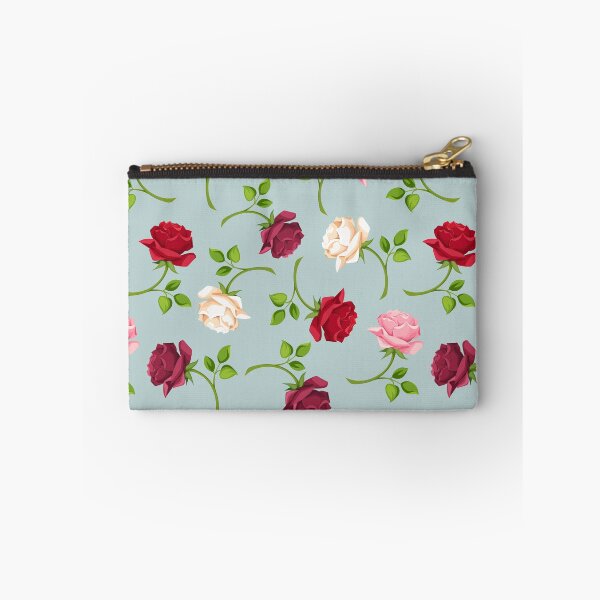 Item preview, Floral pattern with colorful roses on blue designed and sold by Naddya.