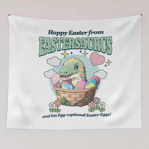 Item preview, Easter Saurus Funny Easter Dinosaur designed and sold by CandyDroidMerch.