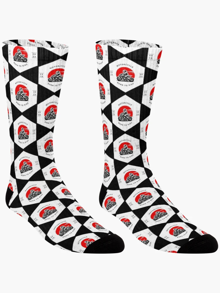 Thumbnail 3 of 5, Socks, Born To Ride Motorcycle designed and sold by foxforce.