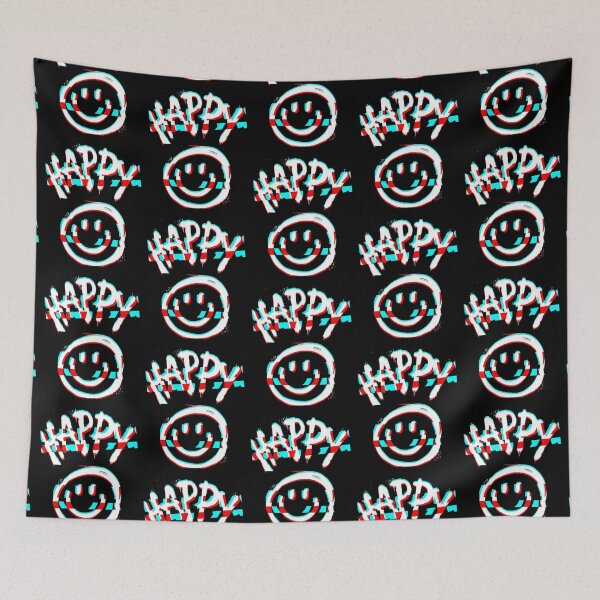 Item preview, HAPPY - trippy smiley face  : ) designed and sold by RIVEofficial.