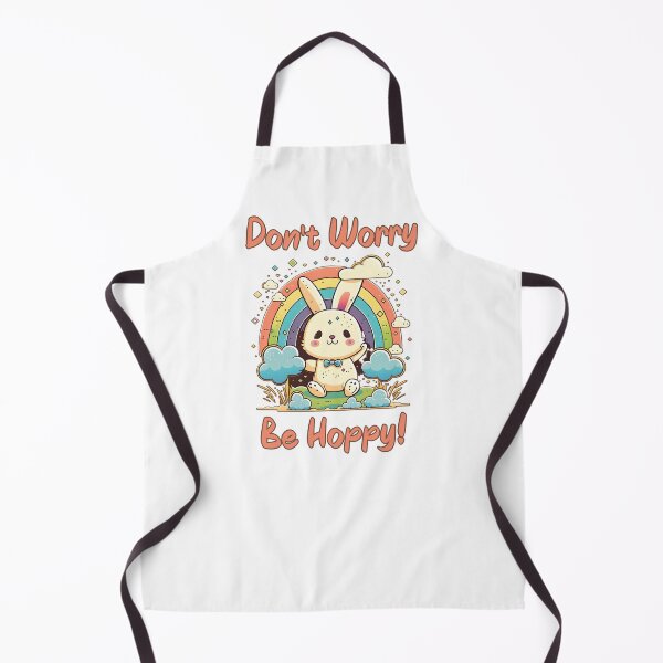 Item preview, Don't Worry Be Hoppy Retro Bunny designed and sold by HappyLifeCreate.