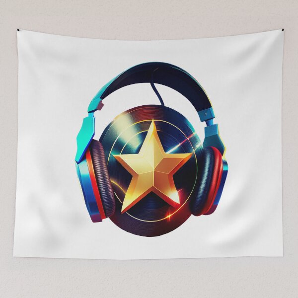 Item preview, Vinyl Record Wearing Headphones designed and sold by dstarj.