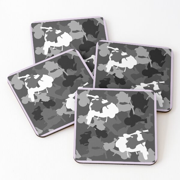 Item preview, Monochrome Scooter Camouflage repeat pattern designed and sold by ModSupporters.