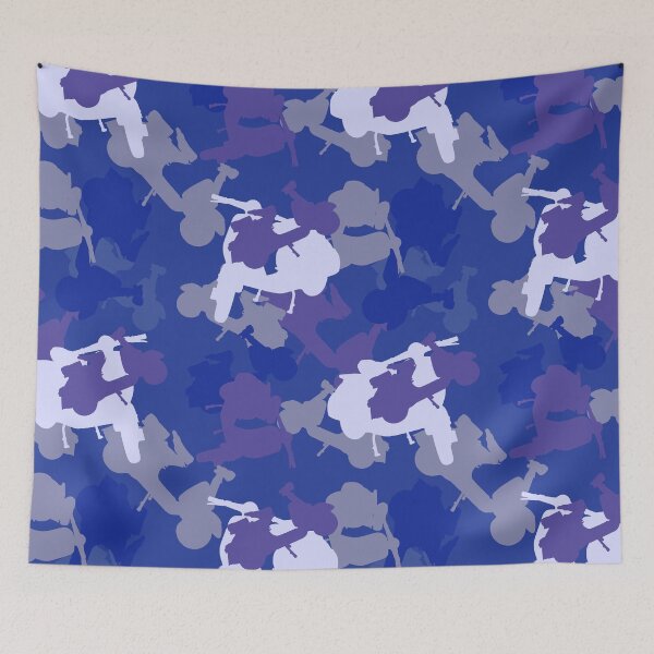 Item preview, Blue Scooter Camouflage repeat pattern designed and sold by ModSupporters.